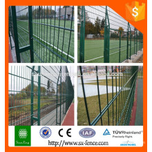 Забор из проволочной сетки с зеленым виниловым покрытием, двойной сетчатый забор